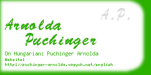arnolda puchinger business card